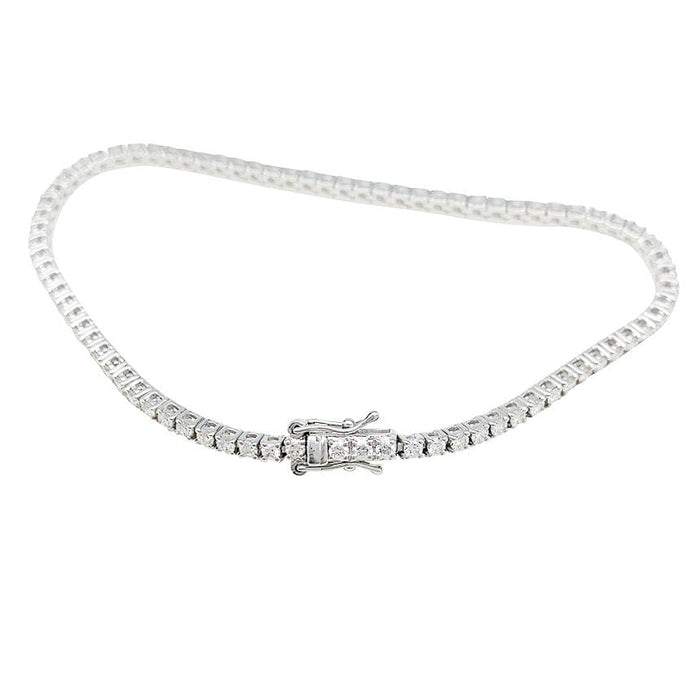 Bracelet Ligne tennis or blanc diamants. 58 Facettes 31523