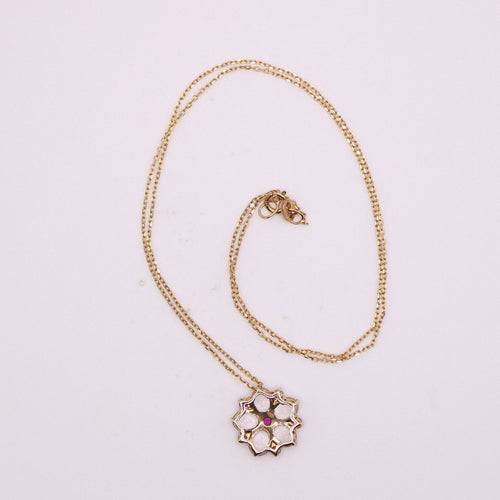 Collier Collier quartz et rubis 58 Facettes