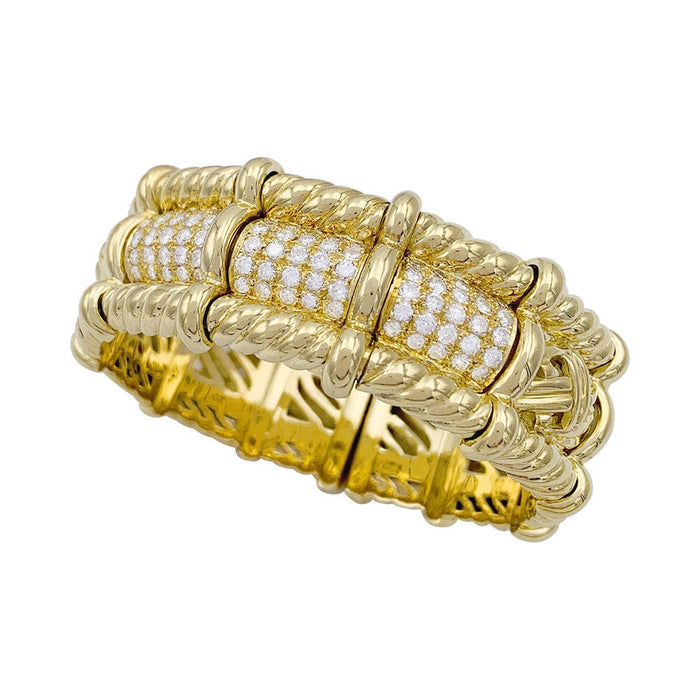 Bracelet Bracelet vintage, or jaune et diamants. 58 Facettes 32460
