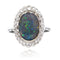 Bague 59 Bague opale noire et diamants ancienne 58 Facettes 22-226
