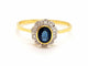 Bague 56 Bague Or jaune Saphir 58 Facettes 06321CD