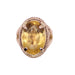 Ring Vintage Oval Citrine Ring in Yellow Gold 58 Facettes
