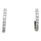 Boucles d'oreilles Paire de petites créoles en or blanc, diamants. 58 Facettes 33200