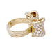 Ring 56 “Noeud” ring, yellow gold and diamonds. 58 Facettes 33378