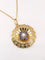 Pendentif Pendentif rond vintage or jaune, diamant et saphirs 58 Facettes J86