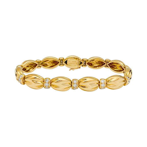 Bracelet Van Cleef & Arpels bracelet, “Drapé”, yellow gold, diamonds. 58 Facettes 31563