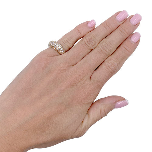 Bague 46 Bague jonc en or jaune, diamants. 58 Facettes 32328