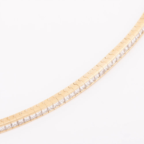 Bracelet Bracelet rivière diamants taille princesse 58 Facettes 0