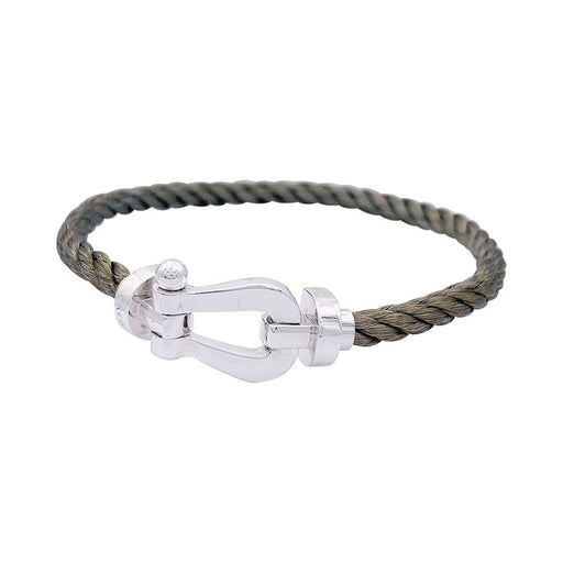 Bracelet Fred bracelet, "Force 10", in white gold and steel. 58 Facettes 33158