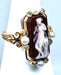 Ring 51 Cameo ring on agate fine pearls diamonds 58 Facettes AB263