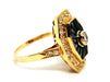 Ring 55 Art Deco Ring Yellow Gold Diamond 58 Facettes 1751506CN