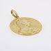 Old yellow gold medal pendant Virgin halo and fleur-de-lys 58 Facettes 13-022C