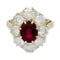 Bague 56 Bague pompadour rubis, diamants, or jaune. 58 Facettes 31967