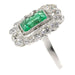 Ring 52 Diamond ring with emerald 58 Facettes 19343-0010