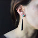 Earrings Onyx chrysoprase diamond earrings 58 Facettes 22-193