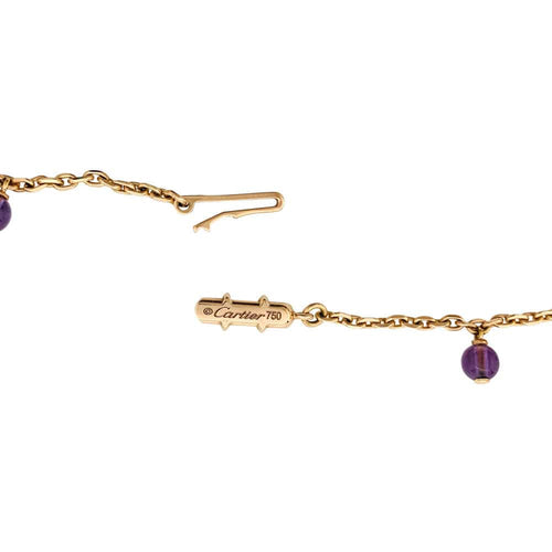 Collier Collier Cartier, "Les Délices de Goa", or rose, améthystes, turquoises et diamants. 58 Facettes 32359