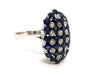 Ring 57 Vintage Ring White Gold Sapphire 58 Facettes 1141002CD