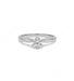 Ring 49 / White/Grey / 750‰ Gold Solitaire Diamond Ring 0.43ct 58 Facettes 220148R