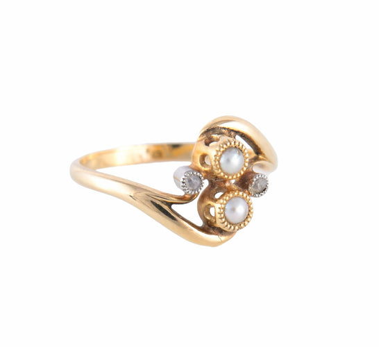 Bague BAGUE "SABAH" OR, PERLE & DIAMANTS 58 Facettes BO/220064 NSS