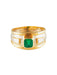 Ring Ring Bangle 2 Gold Emerald Diamonds 58 Facettes
