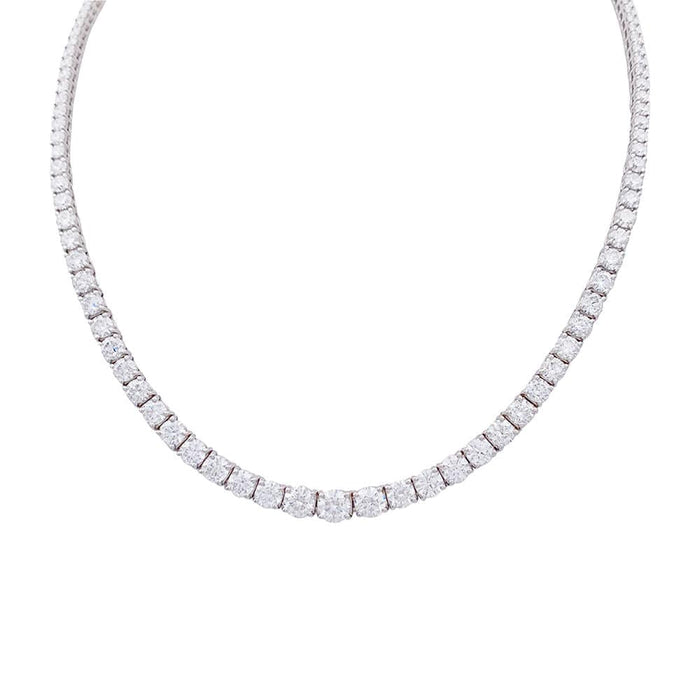 Collier Collier rivière diamants en or blanc. 58 Facettes 33229