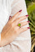 Ring 53.5 White gold ring Peridot 58 Facettes 2700727CD