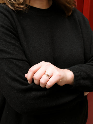 Bague Bague perles fines et diamants 58 Facettes 447