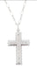 White gold diamond cross necklace on chain 58 Facettes