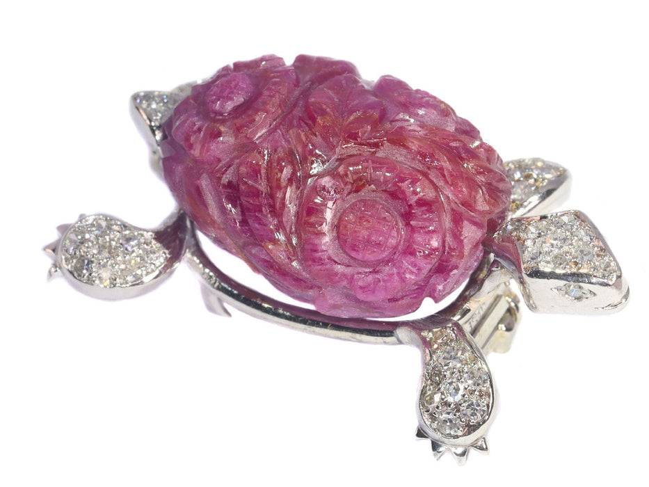 Broche Broche tortue, diamants, rubis 58 Facettes 21162-0236