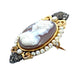 Brooch Cameo brooch 19th gold, diamonds and pearls 58 Facettes