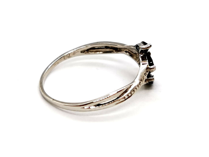 Bague 56 Bague Or blanc Saphir 58 Facettes 1141364CD