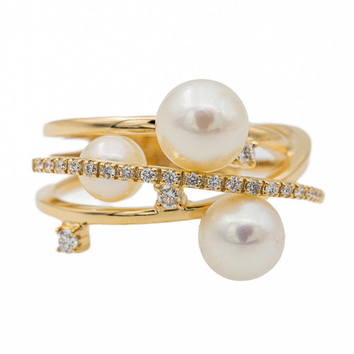 Bague 53 Bague Cocktail Or jaune Perle 58 Facettes 2685957CN