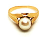 Ring Ring Yellow gold Pearl 58 Facettes