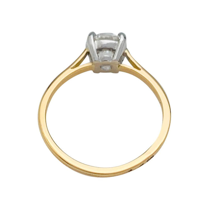 Bague 52 Solitaire diamant 1,03 carats deux ors. 58 Facettes 31526