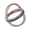 Bague 54 Alliance, rubis, saphirs, diamant 58 Facettes 22350-0261