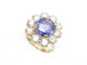 Bague 50 bague marquise taille 48 or jaune 18k sertie saphir 5ct diamants 4ct 58 Facettes 248352