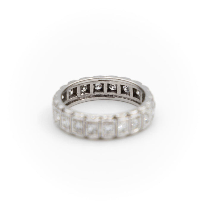 Bague 52 Bague Alliance Or blanc Diamant 58 Facettes 1855774CN