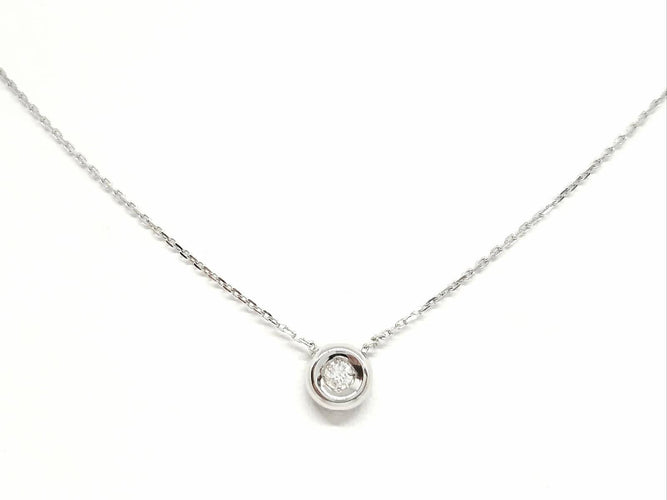 Collier Collier Or blanc Diamant 58 Facettes 579140RV