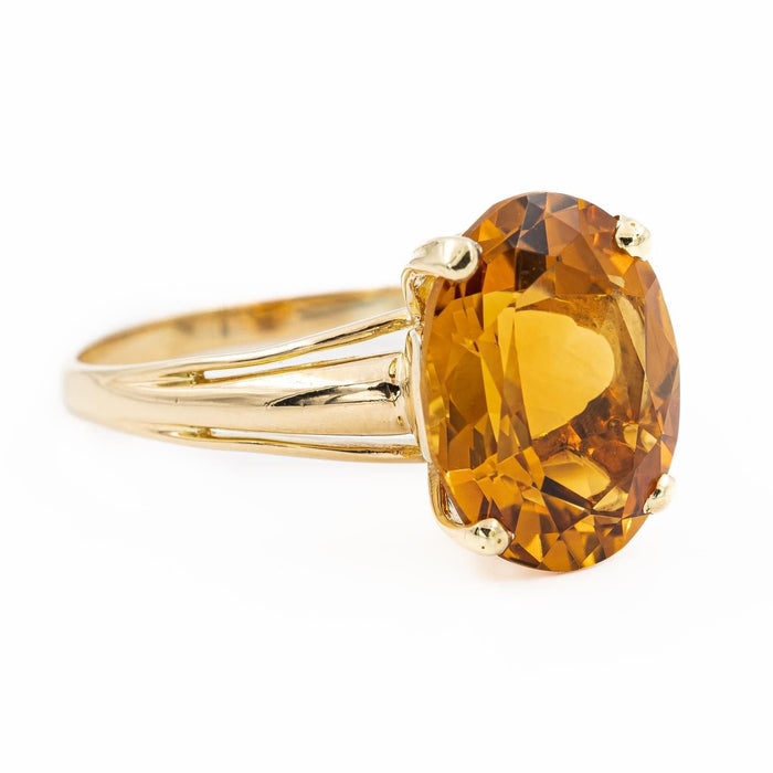 Bague 59 Bague Or jaune Citrine 58 Facettes 2130442CN