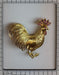 Brooch Gold rooster brooch with ruby ​​comb 58 Facettes 22033-0104