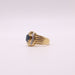 Ring Vintage sapphire and diamond ring in yellow gold 58 Facettes