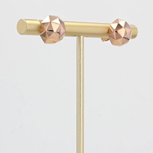 Boucles d'oreilles Boucles d'oreilles or rose dômes facettés 58 Facettes 22-452