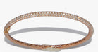 Rose gold diamond opening bangle bracelet 58 Facettes 0
