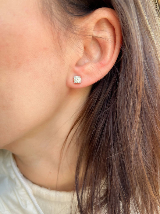 Boucles d'oreilles Puces d'oreilles diamant taille moderne 58 Facettes