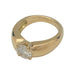 Ring 52 Yellow gold, diamond bangle ring. 58 Facettes 32198