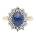 Ring 63 Pompadour ring Yellow gold Sapphire 58 Facettes 2468036CN