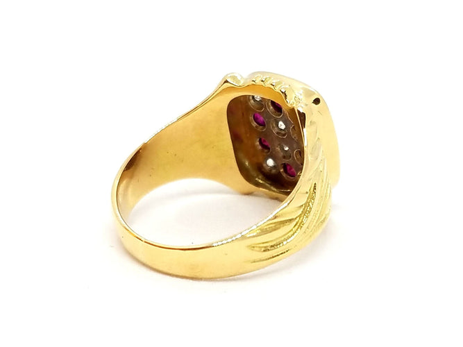 Bague 51 Bague Or jaune Diamants et Rubis 58 Facettes 588122CN