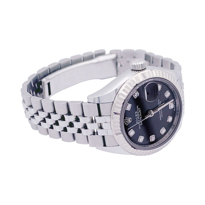 Montre Montre Rolex "Datejust", acier, or blanc et diamants. 58 Facettes 33470