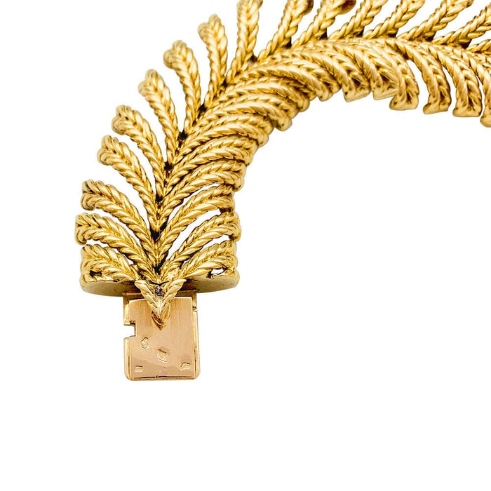 Bracelet Bracelet Boucheron "Plume" en or jaune. 58 Facettes 31481