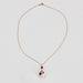 Ruby Morganite Diamond Necklace in Yellow Gold 58 Facettes 21-723